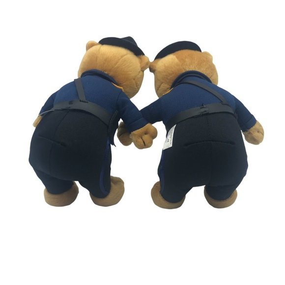 Artistic Toy Police Teddy Bears Plush Stuffed Animal (Lot of 2) 8" sitting NWOT - Picture 2 of 4